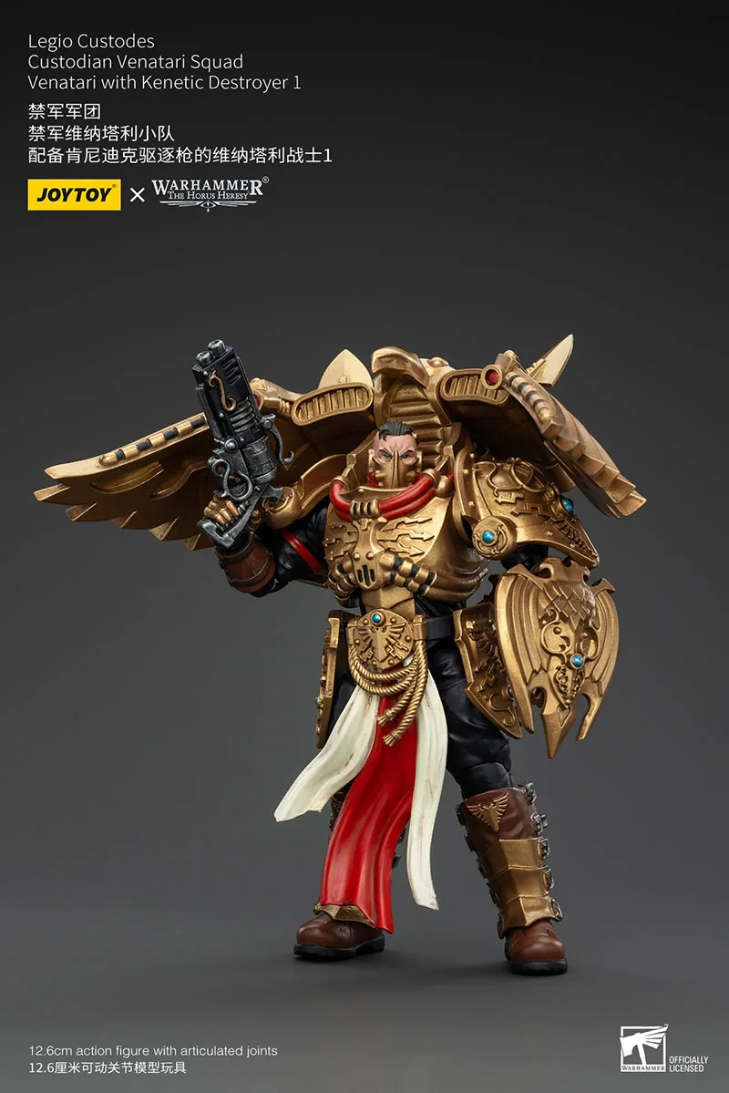 JOYTOY Warhammer 30K 1/18 Legio Custodes Custodian Venatari Squad عمل الشكل الجندي العسكري تمثال لعبة مجسمة