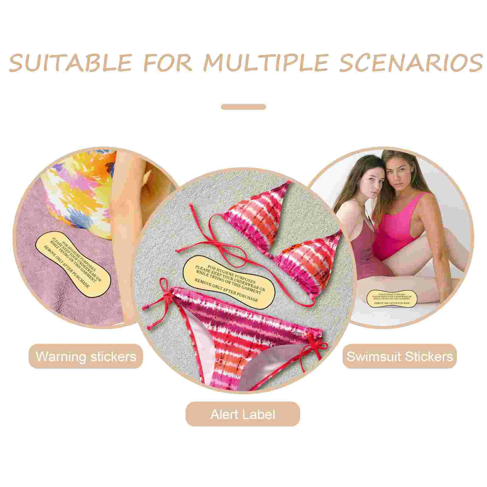 100 Pcs Swimsuit Stickers Hygienic Protective for Lingerie Try on Liners 1400X500X010CM Trying Underpants Barrier