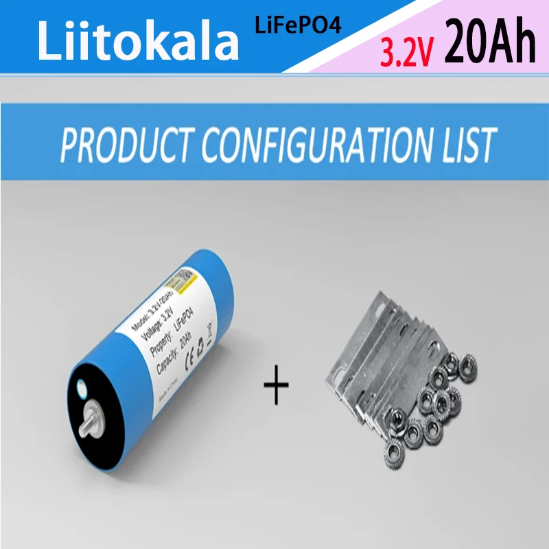 LiitoKala 3.2V 20Ah LiFePO4 battery suitable for 3C discharge in yachts, RVs, golf carts