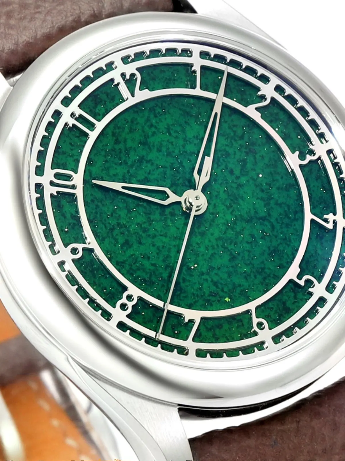 Perfect Time Watch  New Gemstone Plate Watch Custom Movement Mechanical Watch Blue Sandstone Green Sandstone Star