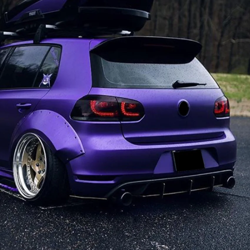 

Car Rear Bumper Diffuser Flag Spoiler Splitter Accessories Trim For VW Golf 6 MK6 GTI 2009-2013 Hatchback Black Body Kits Tuning