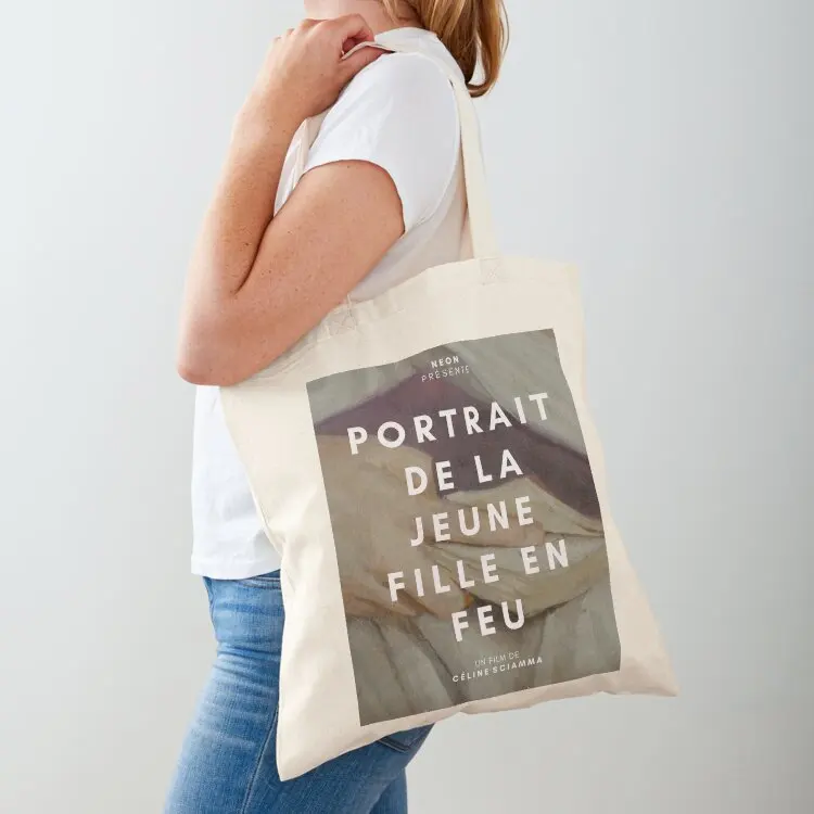 

Portrait of a lady on fire alternative poster in french Tote Bag tote bag university canvas shopping bag