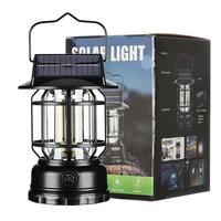 Waterproof Solar Outdoor Camping Lantern Outdoor Tent Light Vintage Pendant Light Portable Hanging Lamps For Camping Accessories