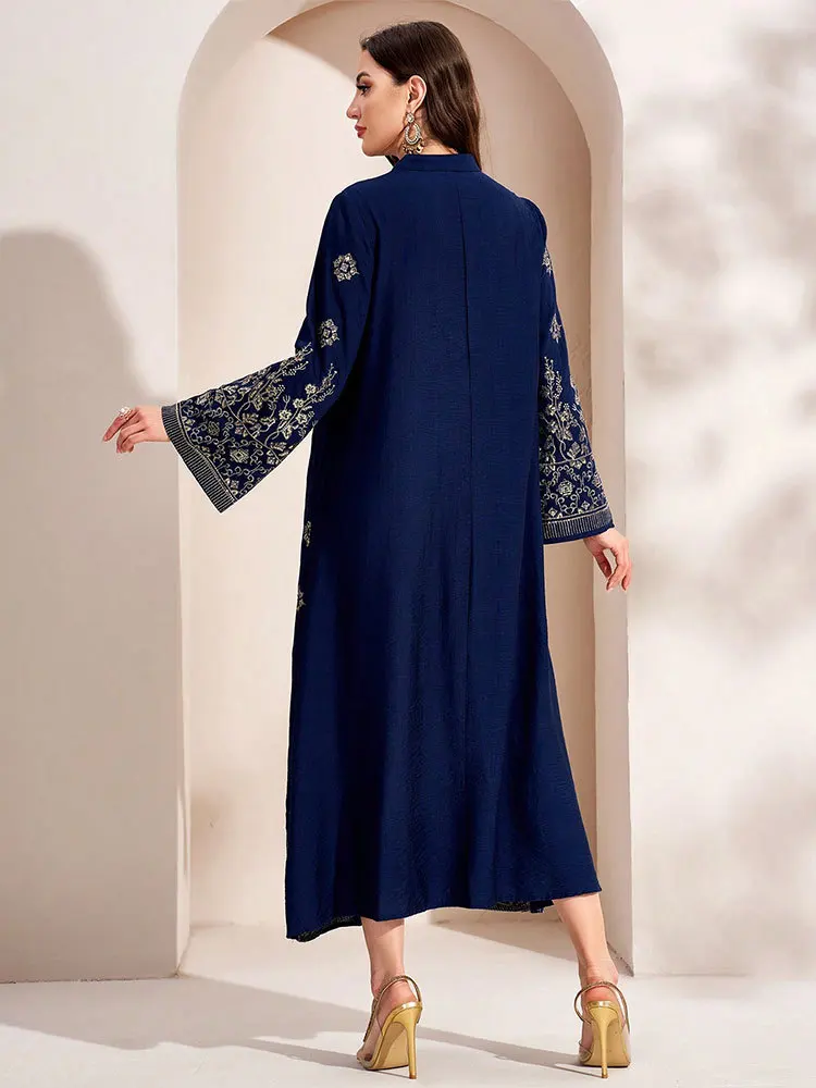 Mode Muslimischen Kleid Luxus Stickerei Dubai Abaya Türkei Kaftan Eid Djellaba Ramadan Islam Kleidung für Frauen Quaste Robe Kleid