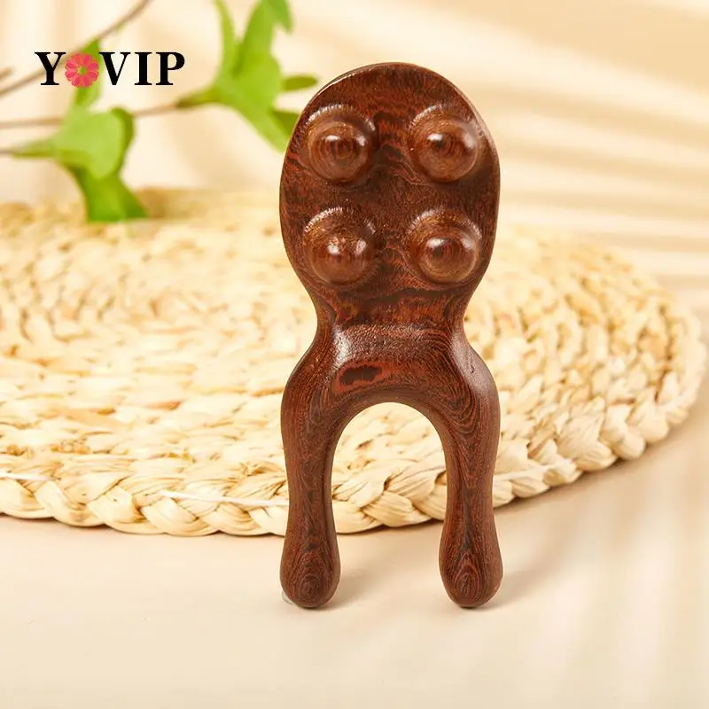 Natural Sandalwood Nose Massager Facial Massage Comb Wooden Handle Eye Massage Acupuncture Point Body Massager Gua Sha Relaxate