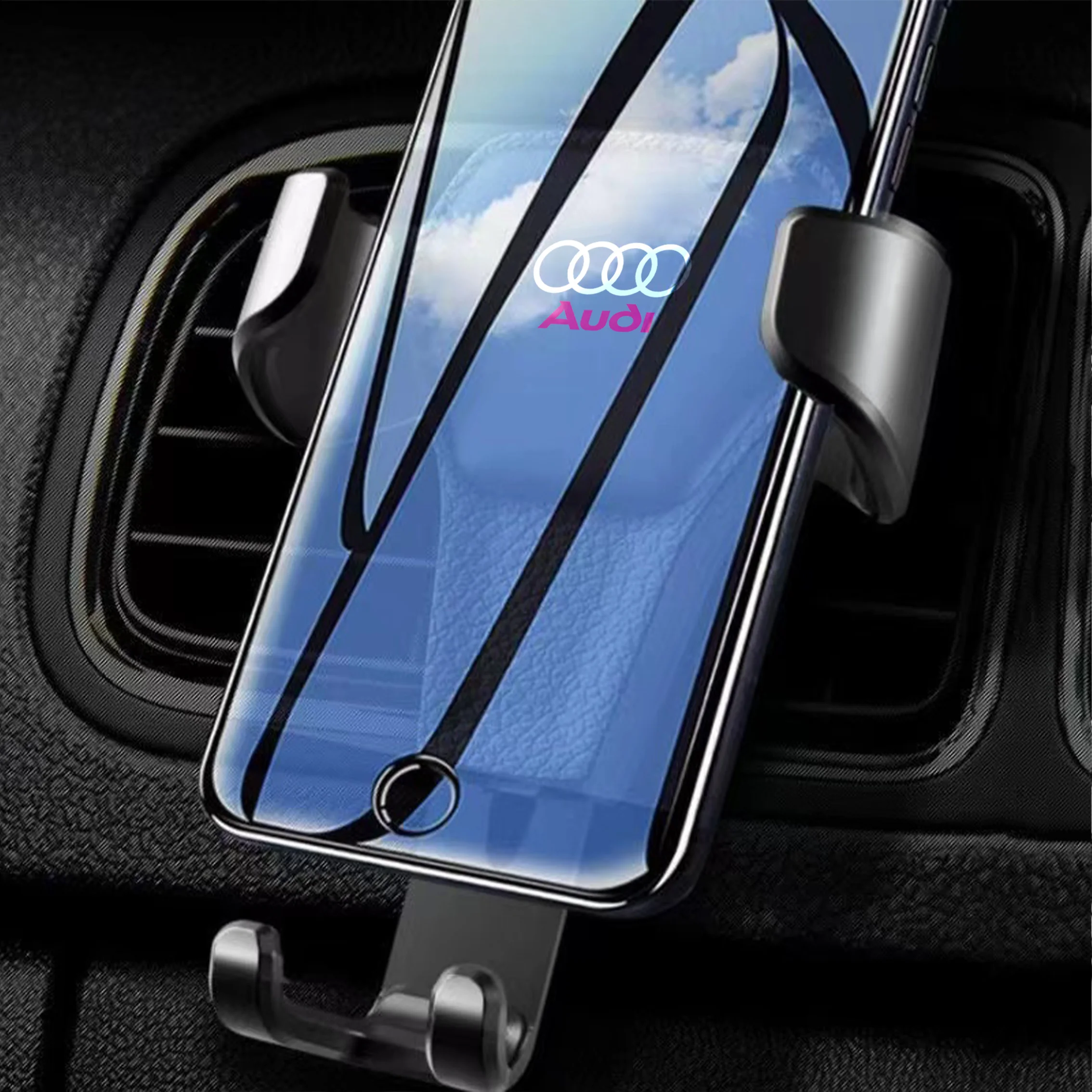 Supporto per telefono per auto a gravità Air Vent Clip Supporto per telefono cellulare Supporto per Audi A1 A3 A4 A5 A6 A7 A8 Q2 Q3 Q5 TT SLINE RS QUATTRO S3 S