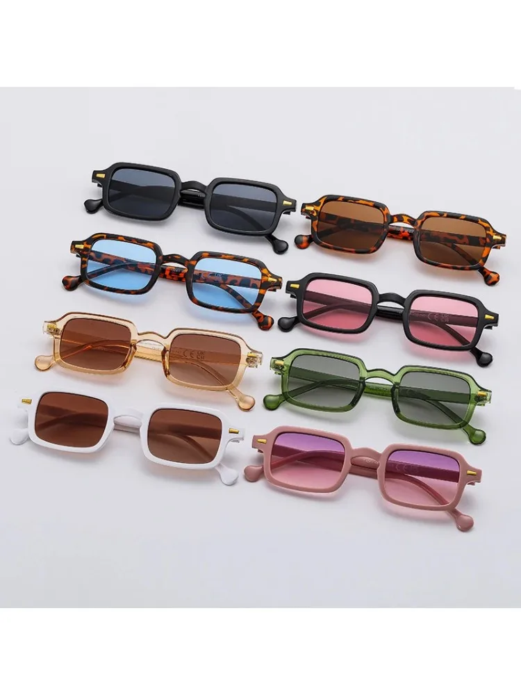 Luxuriöse Rechteckige Sonnenbrille für Damen, Ovale Vintage Markendesigner Quadratische Sonnenbrille für Herren, Damen-Sonnenbrillen