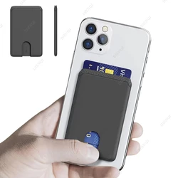Sticky Phone Holder Card Case Slim Credit Cardholder Soft Silicone Compatible Mobile Phone Wallet for Iphone Android 4.7'' 6.1''