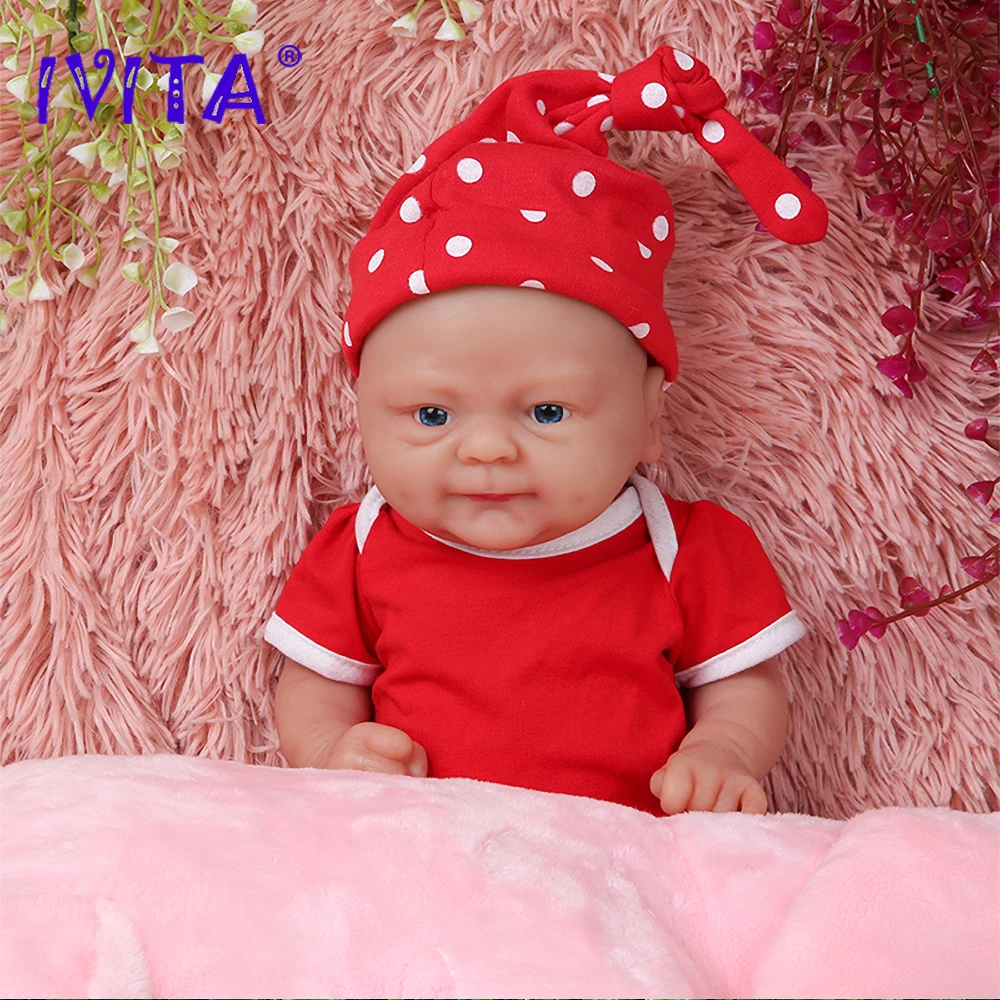 IVITA Versand aus Spanien: 100% Vollsilikon Reborn-Babypuppen, Lebensecht Bemalte Realistische Neugeborenen-Babypuppen Spielzeug – Detail 15