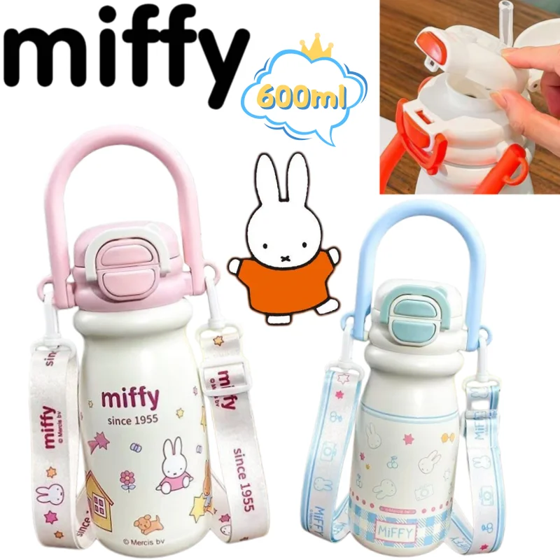 

Miffy mug creative high-value cartoon cartoon printing large-capacity portable outdoor double drinking cup for men and women