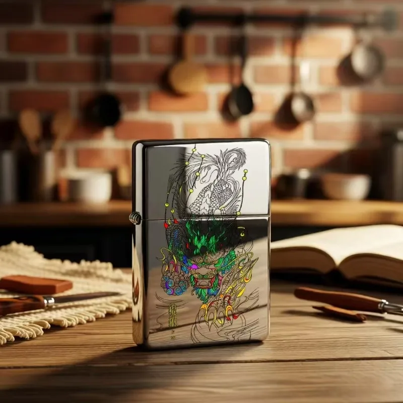 2026 New Metal Windproof Lighter, Creative Lighter with Kerosen Grinding Wheel for Ignition, Gift for Men  Smoking Accessories