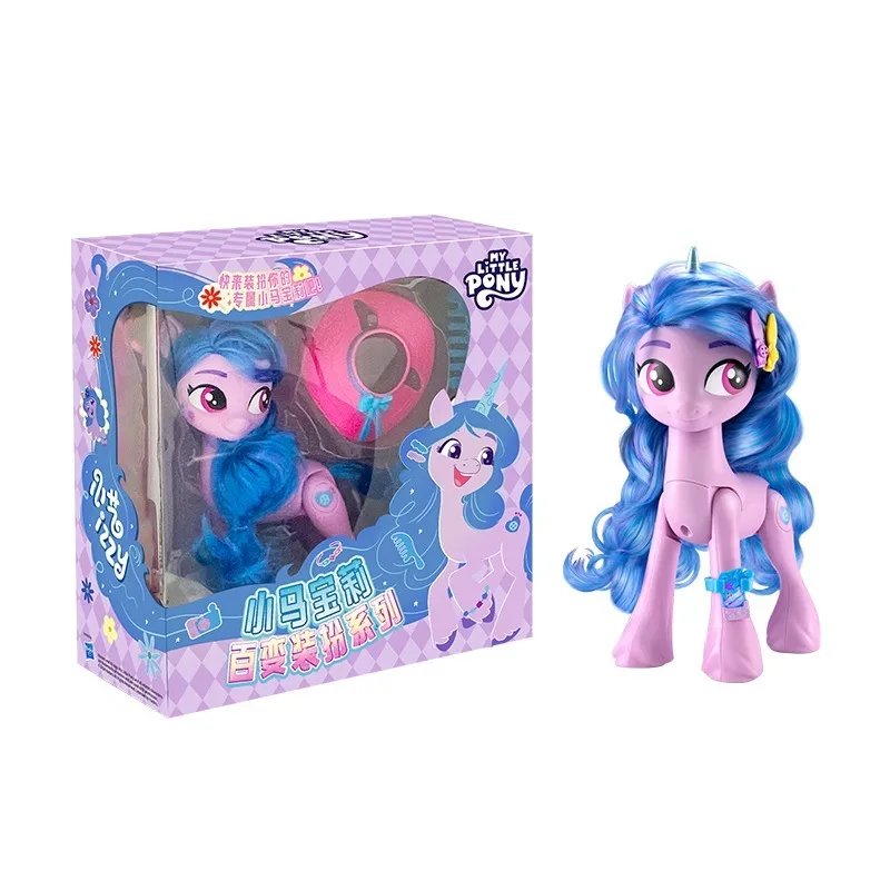 

Miniso My Little Pony A New Generation Action Figure Hairdressing Pony Cute Movable Model Dress Up Doll Girls Children Toy Gifts