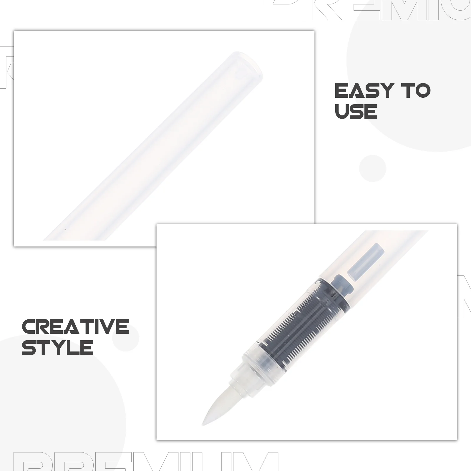 4 قطعة أنابيب قلم تحديد فارغة قابلة لإعادة الملء قلم طلاء فارغ قابل للتعبئة لرسم رسم علامة طلاء قابلة لإعادة الملء بالحبر الشفاف #5