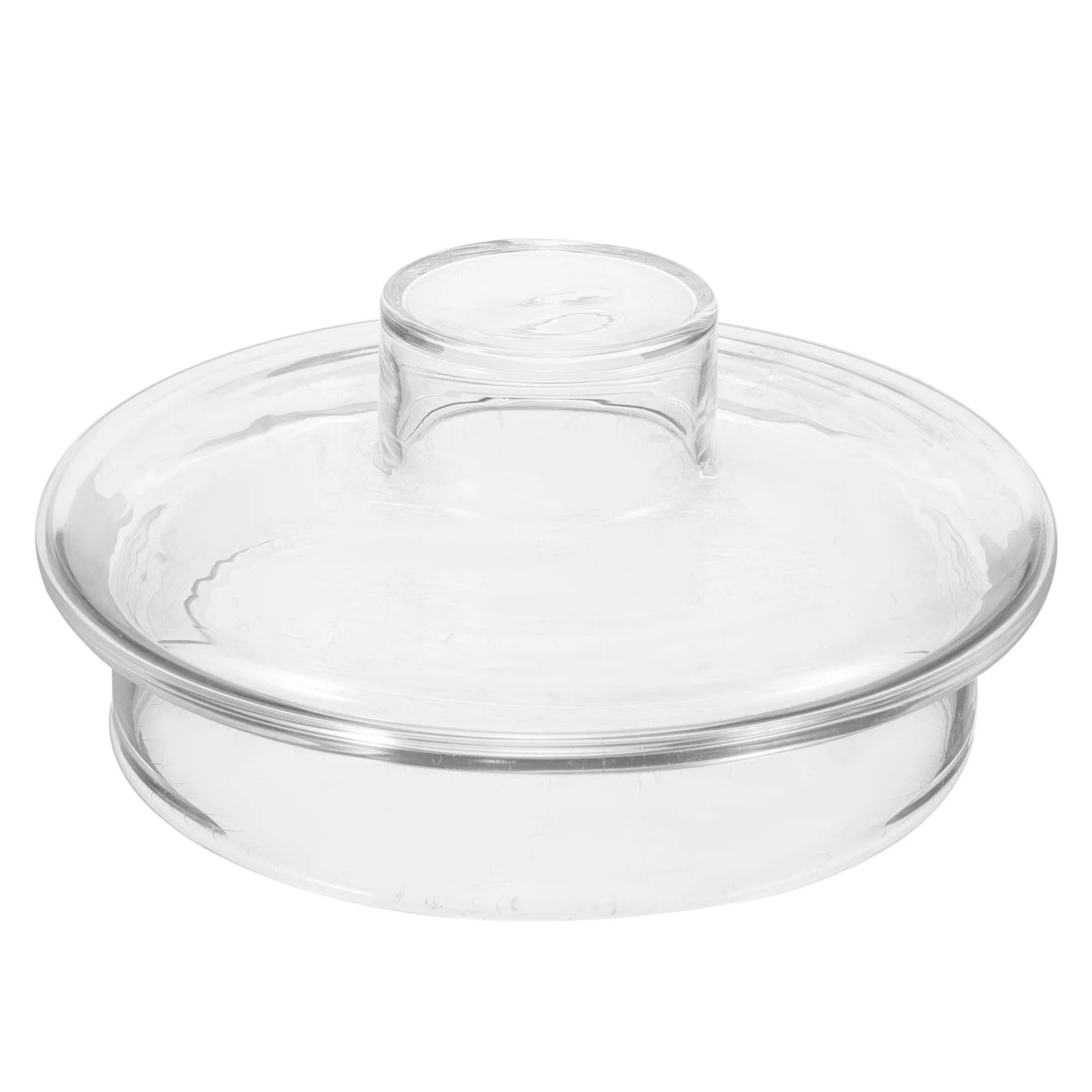 

Glass Teapot Lid Replacement Clear Borosilicate Cover for Tea Kettle with Ergonomic Handle Heat Resistant Smooth Edge Household