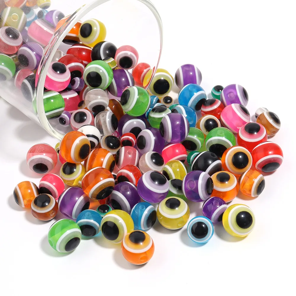 100pcs/lot Fish Eye Fishing Beads Mixed Color Carolina Rigs Taxes Rigs Fishing Beads DIY Kit Bass Fishing Tackle