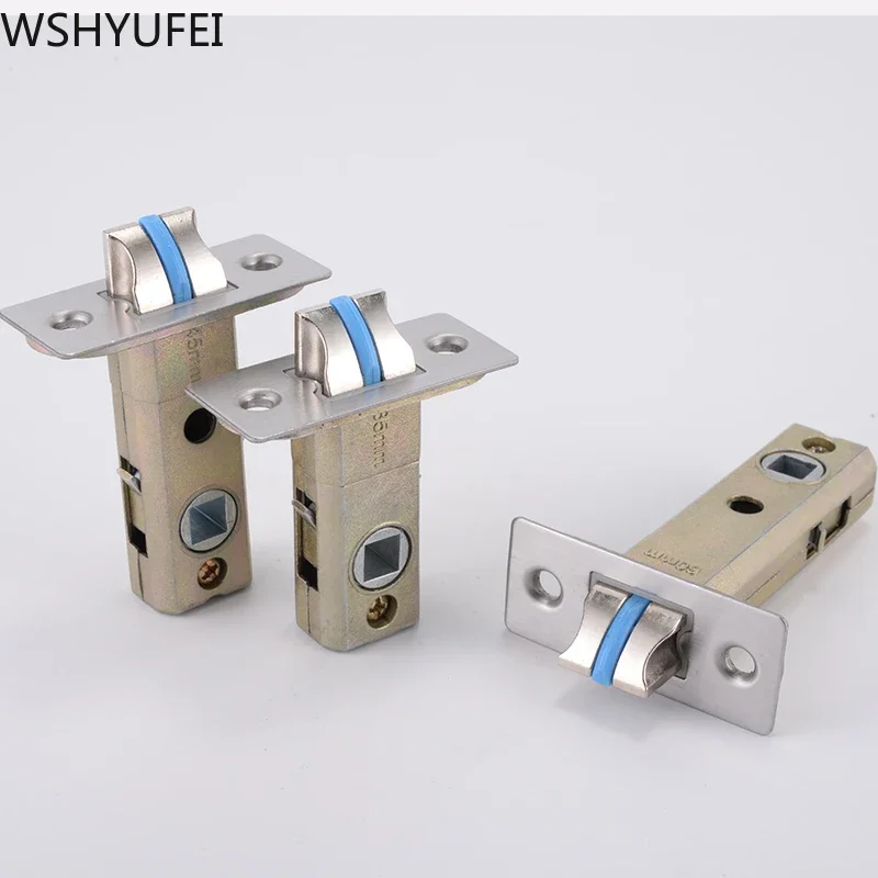 WSHYUFEI Zinc alloy Bathroom Keyless Door Locks Interior Solid Door Handle Lock Security Mute Three-Bar Spherical Lock Household