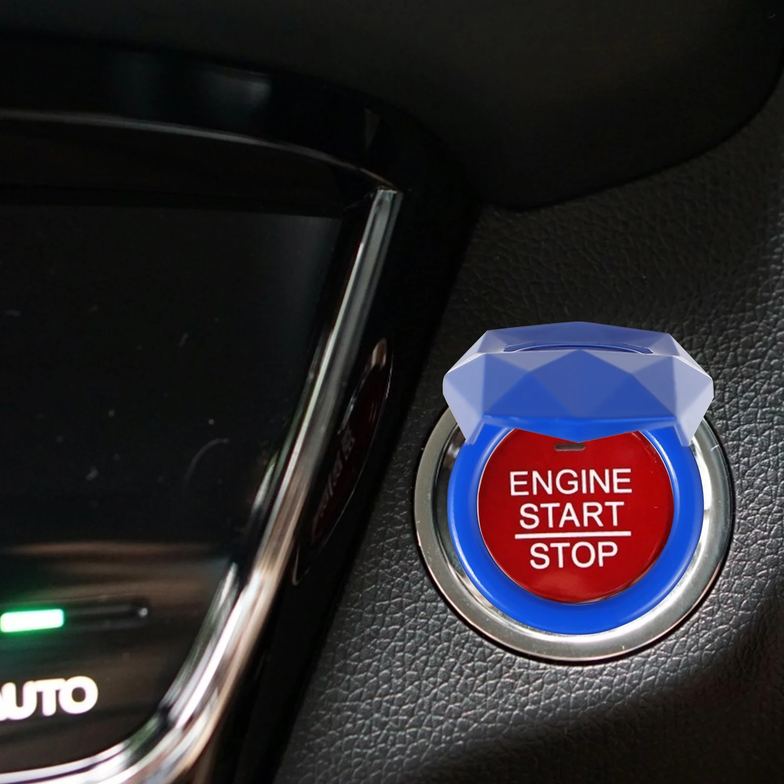 

Car Start Button One-Touch Ignition Switch Protective Cap Universal Decorative Sticker Scratch-Proof Durable Adhesive Interior