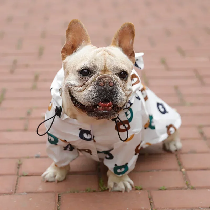 Pet Dog Raincoat Pug French Bulldog Clothes Waterproof Clothing for  Rain Jacket Poodle Bichon Schnauzer Welsh Corgi