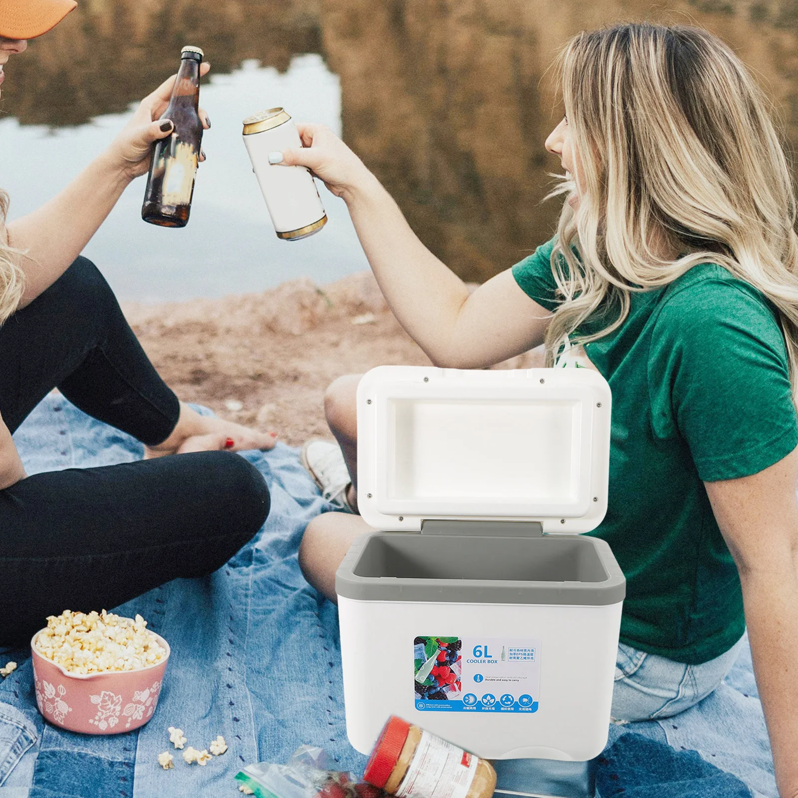 大容量クーラーボックス ポータブル断熱ピクニックコンテナ キャンプ アウトドア 食品保存 車載冷蔵庫