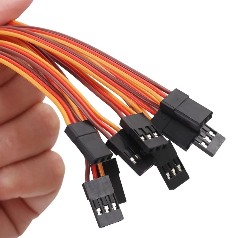 1-10pcs 15cm 30-Core Servo Extension Cable Cord JR Female Male Lead Wire Connector for RC Futaba Airplanes Remote Control Cables