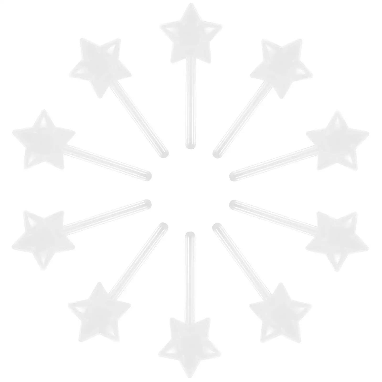 

10 Pcs Star Sugar Container Shaped Fairy Wedding Favor Boxes Wand Transparent Storage Party Favor Wedding Plastic Packing