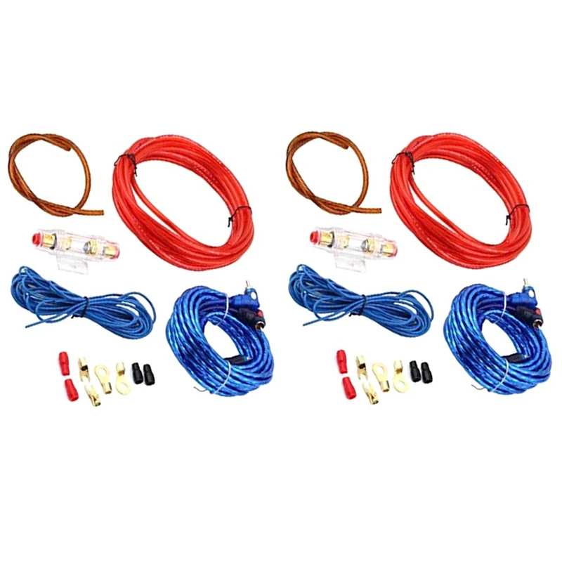 

2X 60 AMP Fuse Holder 8GA Power Cable Subwoofer Speaker Car Audio Wire Wiring Amplifier RCA Power Cable Fuse Kit