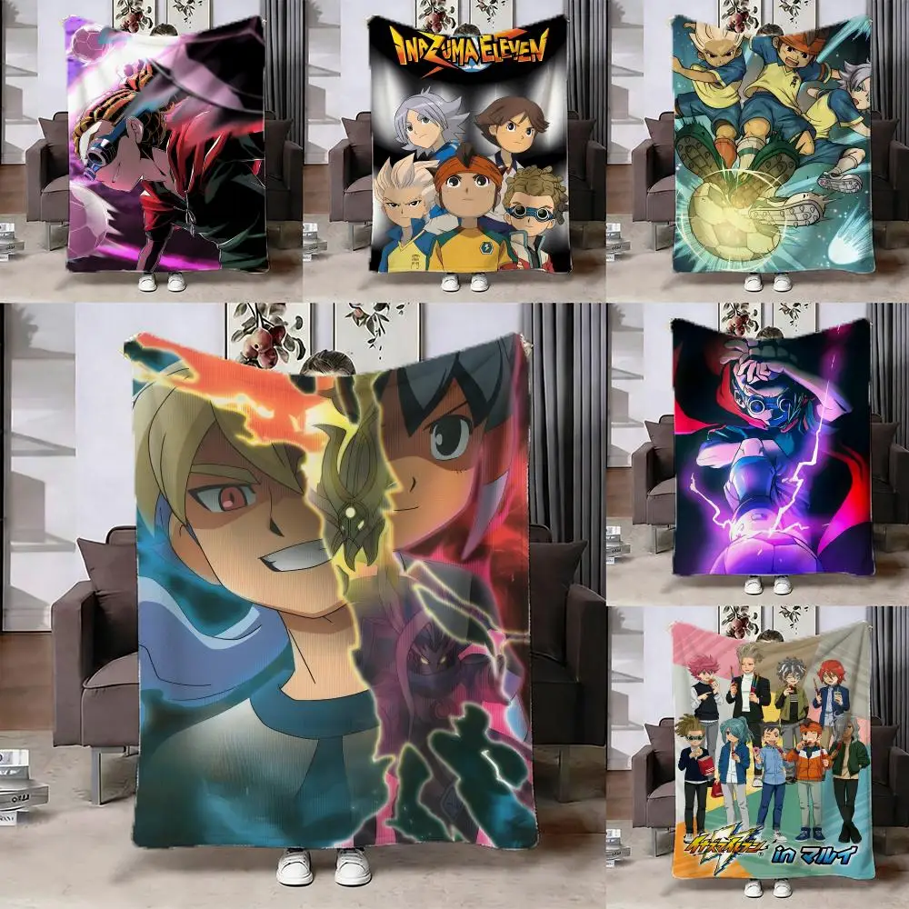 

Двусторонний уютный фланелевый плед Inazuma Eleven: легкий, приятный для кожи, теплый, для дивана, кровати, офиса, путешествий, на все сезоны
