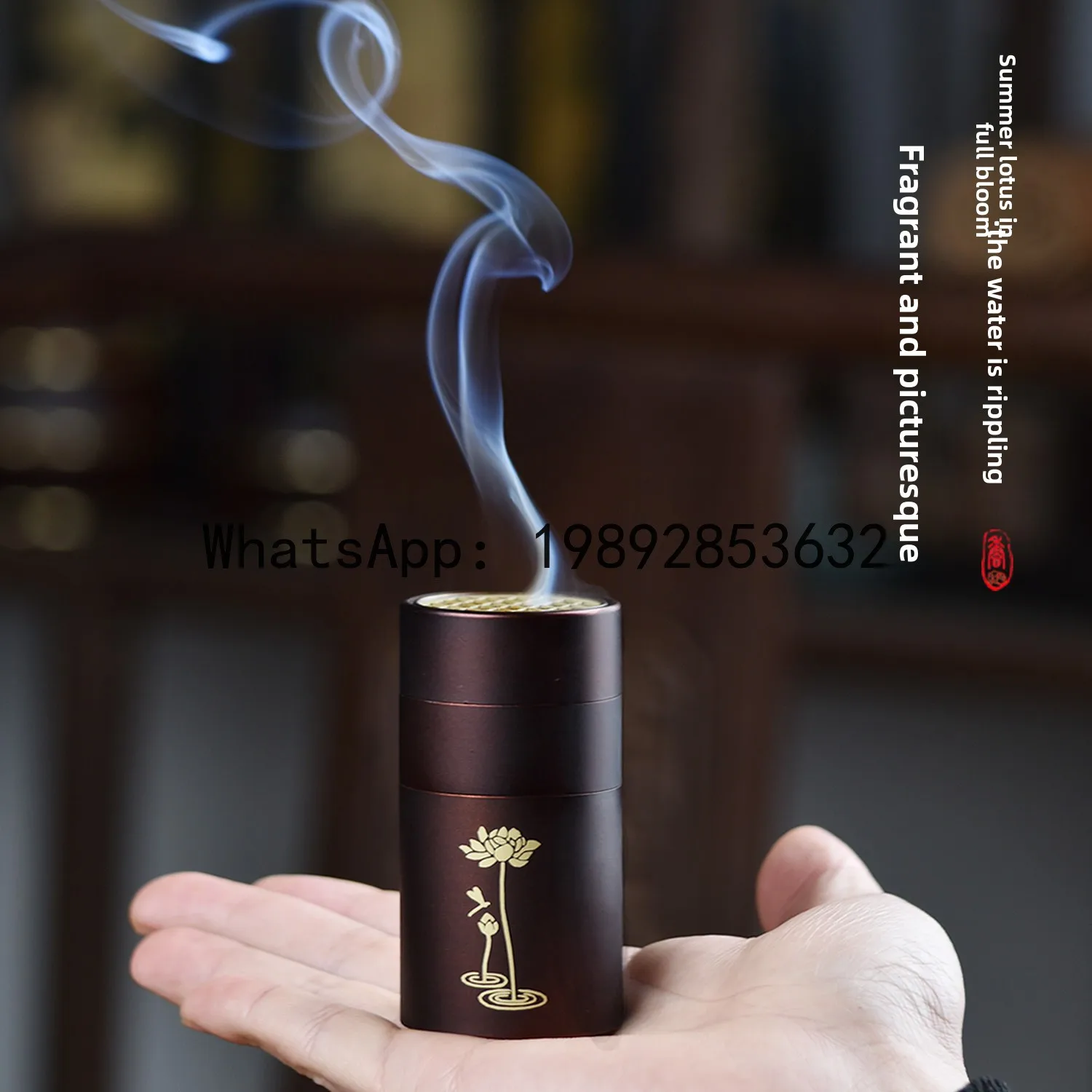 Fg portable xiaoxiangyun pure copper portable incense burner chinoiserie aromatherapy burner stereo incense tube