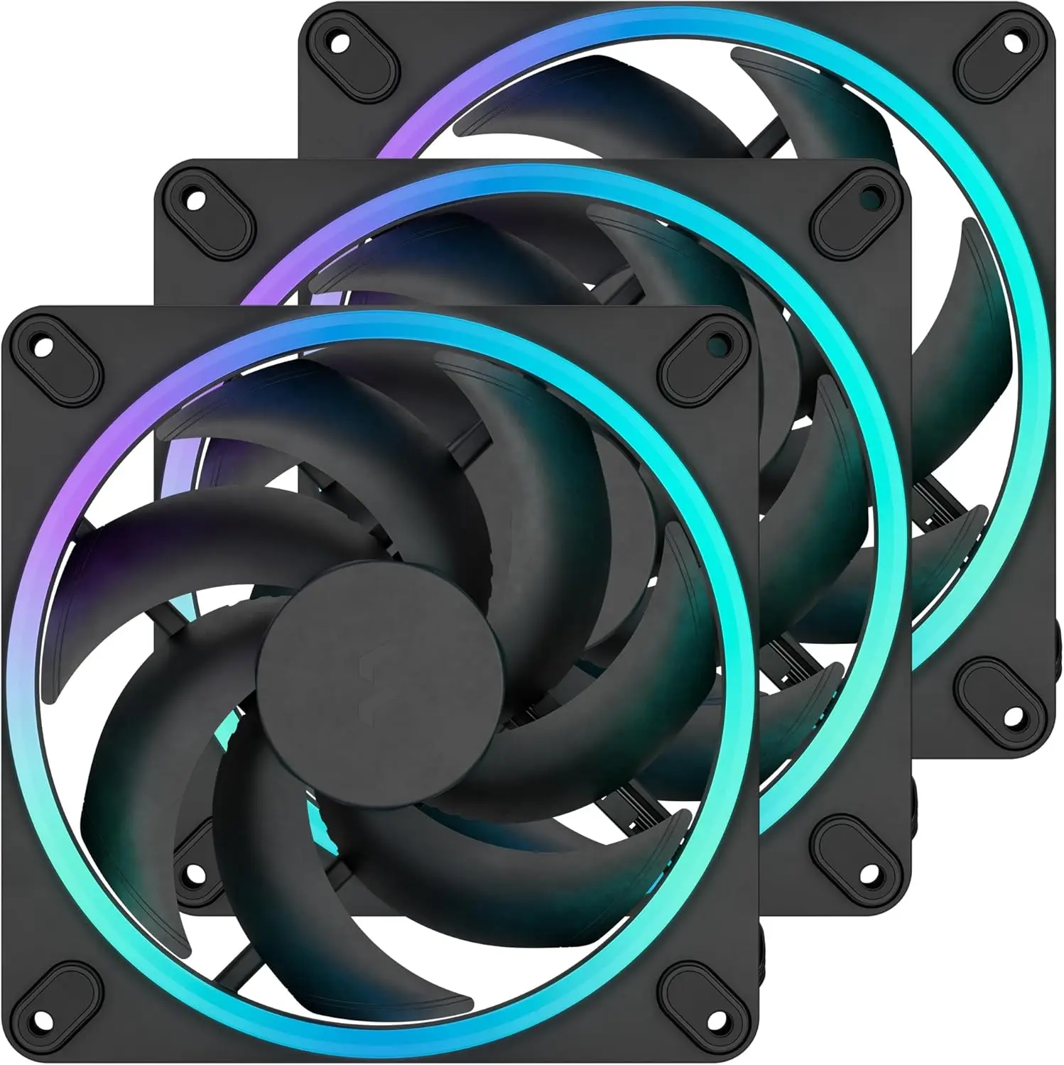 

140mm PC Case Fan 3-Pack, 20 LEDs ARGB Gen2, LCP Blades, FDB Bearing, PWM, Black