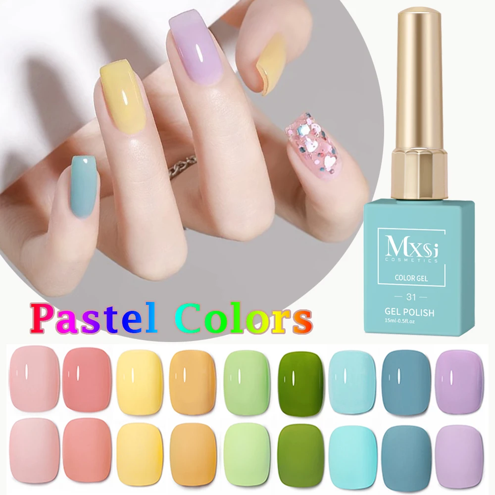 

9Pcs 15ml Macaron Gel Nail Polish Set Colors Red Soak Off UV LED Nail Gel Varnish Kit Non-toxic Long Lasting Manicure Varnish