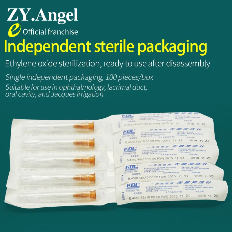 Condolet disposable sterile irrigation needle Ophthalmology lacrimal duct dental irrigation needle Flat head angle needle