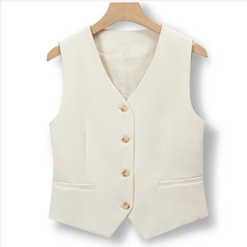 

Spring And Autumn Suit Vest New Style 2026 Professional Waistcoat Fashionable Sleeveless Short Formal Vest