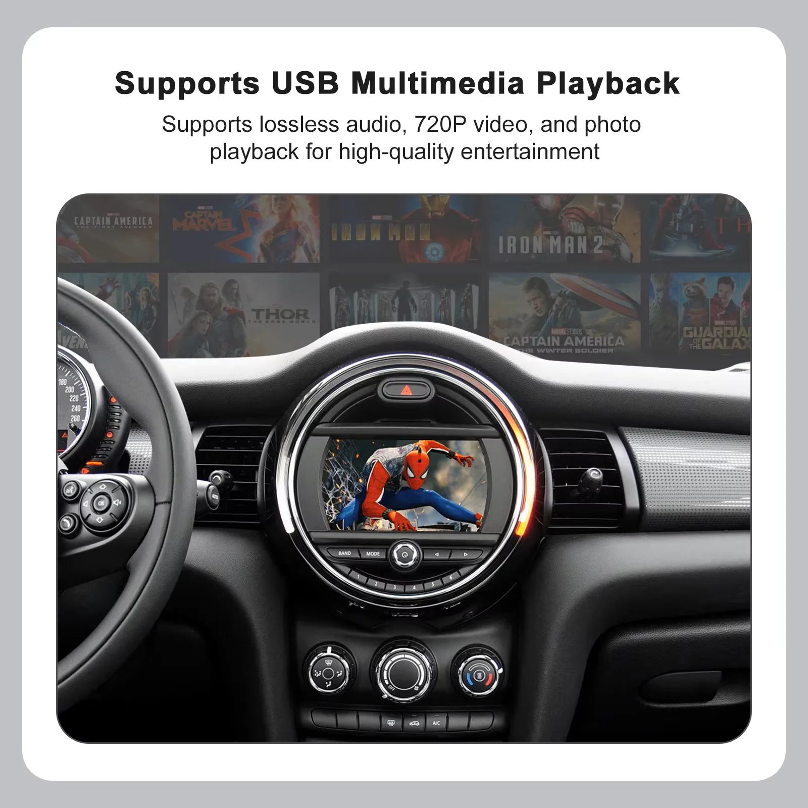 لاسلكي CarPlay أندرويد السيارات لسيارات BMW Mini R55 R56 R57 R58 R59 R60 R61 F54 F55 كلوبمان كونتري مان هاردتوب جون كوبر F56 F57 #4