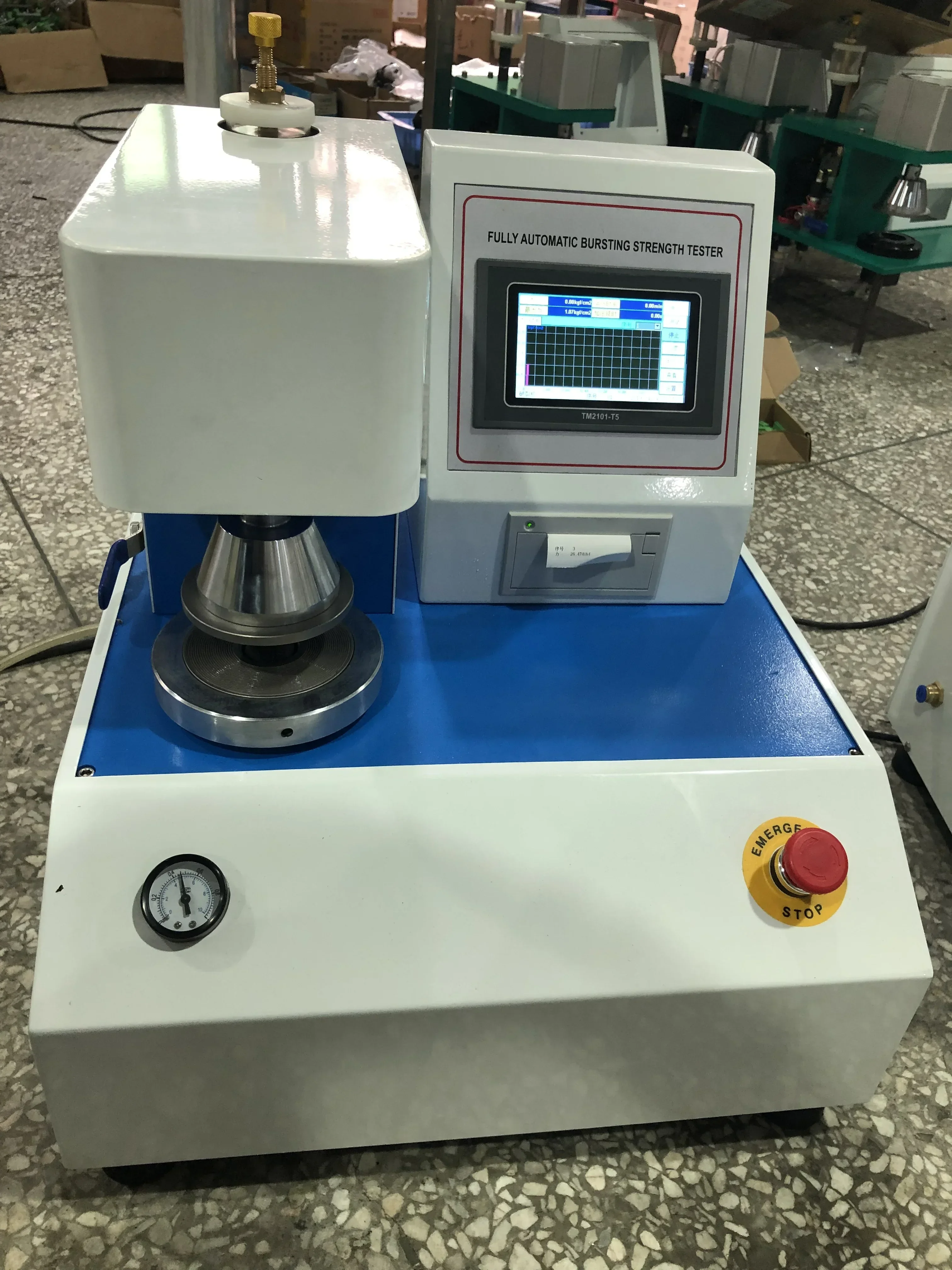 Automatic Mullen Bursting Strength Tester for Carton Paper