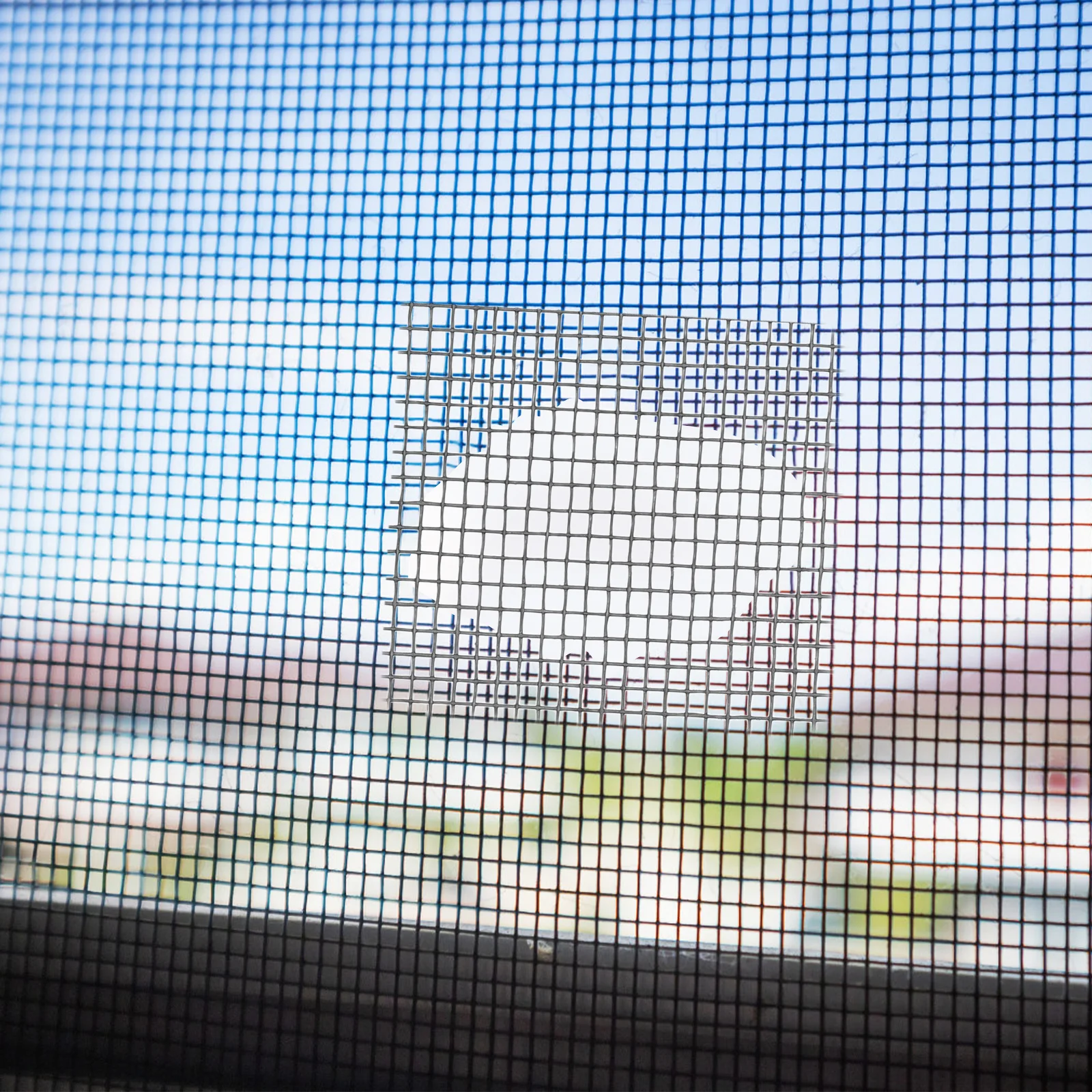 

1 Roll Mesh Repair For Window Door Sturdy Pet Material Self-Adhesive Cuttable Anti-Mosquito Window Screen Repair Kit Screen