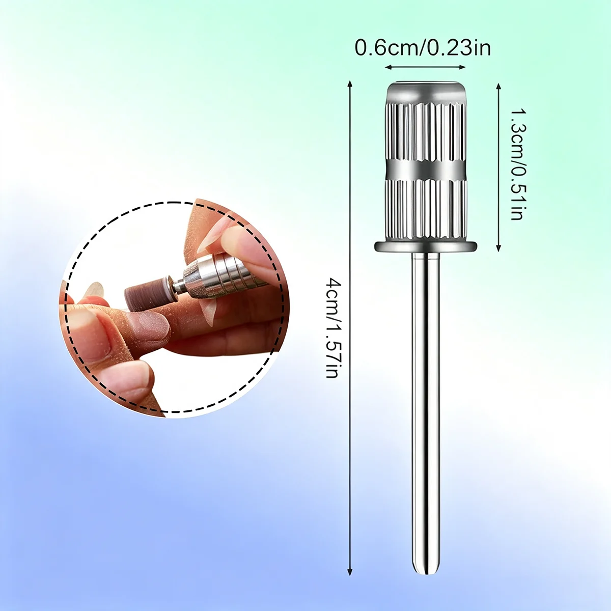 4/6pcs Nail Drill Mandrel Bits 3/32" Universal Shank For Sanding Bands, Electric File Machine Nail Art Manicure Tool view 5