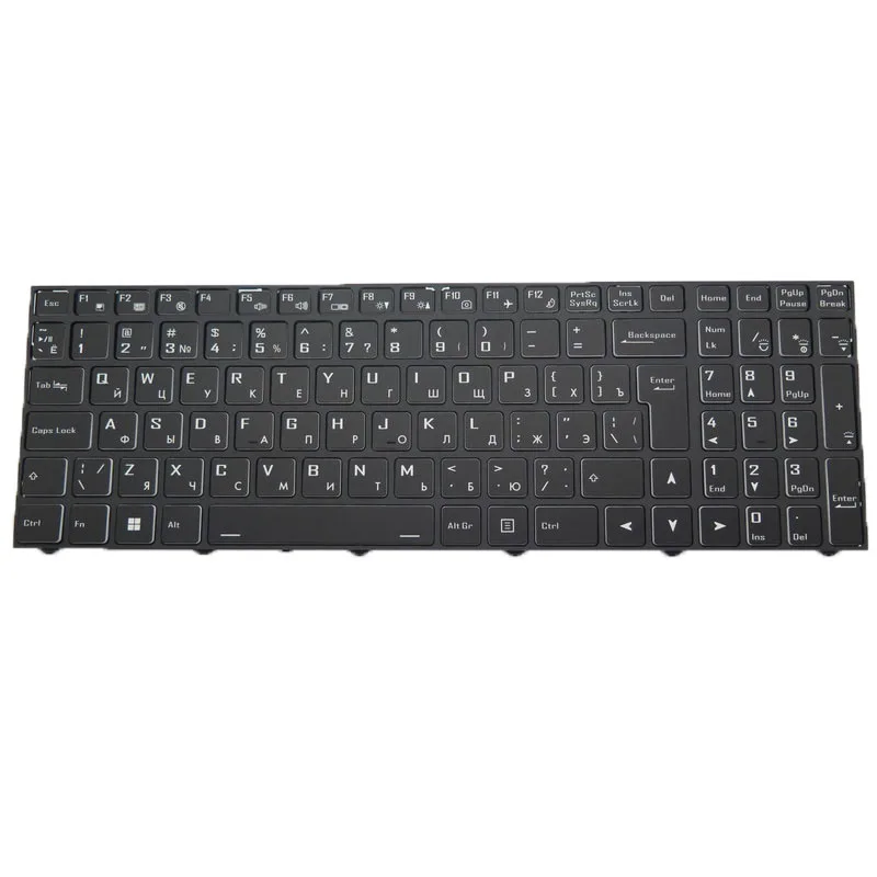 Laptop No Backlit / Backlit PC50 Keyboard For CLEVO CVM18H96SU9430B 6-80-PC510-280-1 Russian RU With Black Frame Neww