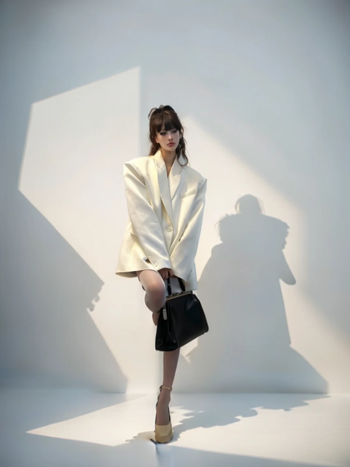 

Blazers Womans Coat Womens Embroidered Chenille Medium Date British Top Roll Collar Stand Up Style Pleated Back Fancy Breathable