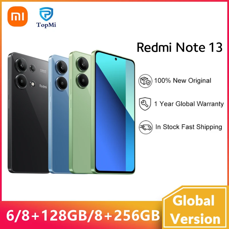 xiaomi redmi note 13 snapdragon versao global 8gb 256gb 6gb 128gbredmi note13 667 display amoled 108mp 5000mah 685 120hz 01