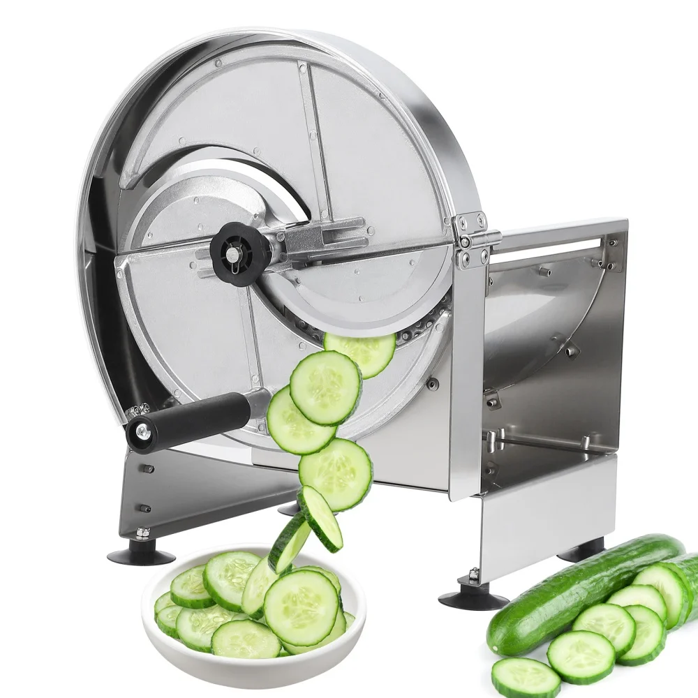 Commercial Vegetable Slicer 0.2-10mm Adjustable Thickness Manual Stainless Steel Vegetable Fruit Slicing Machine for Fruit Onion