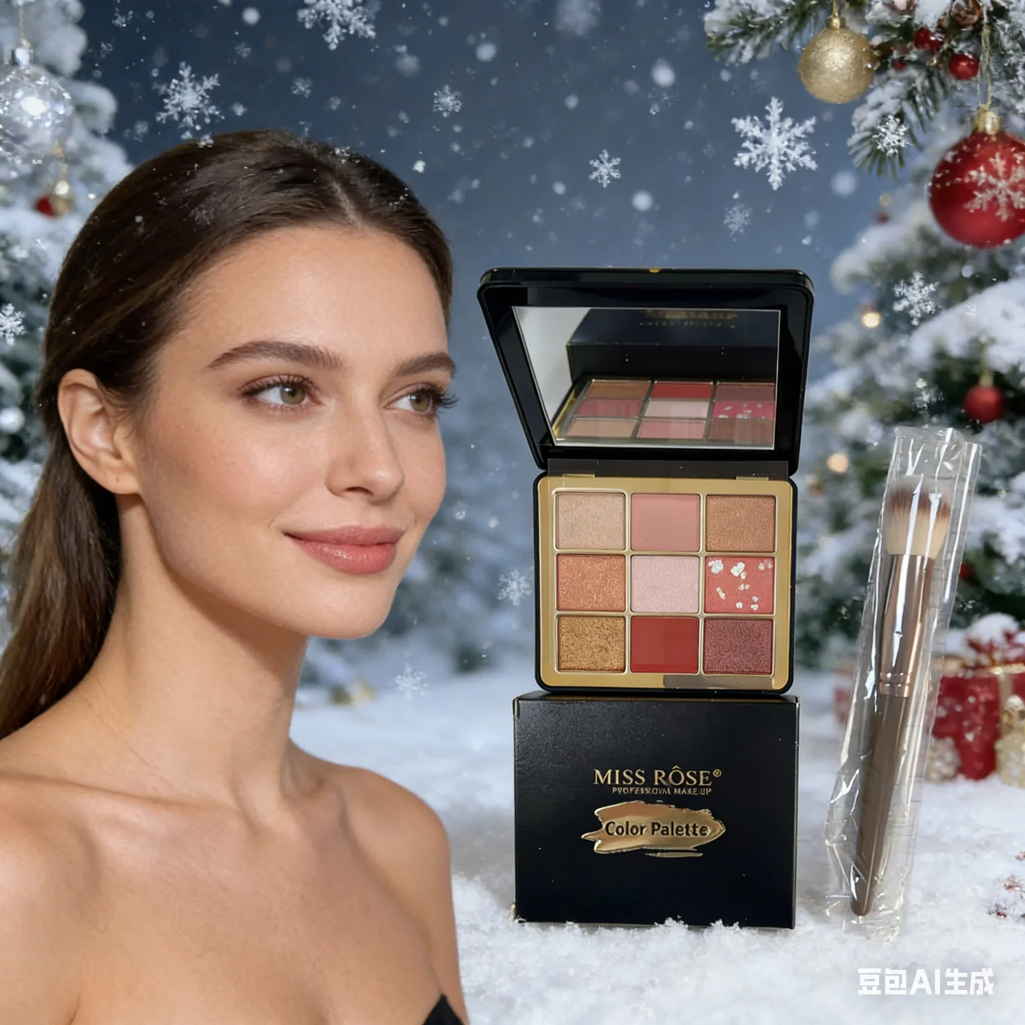 ملكة جمال روز متعددة الوظائف لوحة ماكياج ملونة ماتي المصطبغة طويلة الأمد Blendable عينيه أحمر الخدود كونتور هيغليغتر عدة