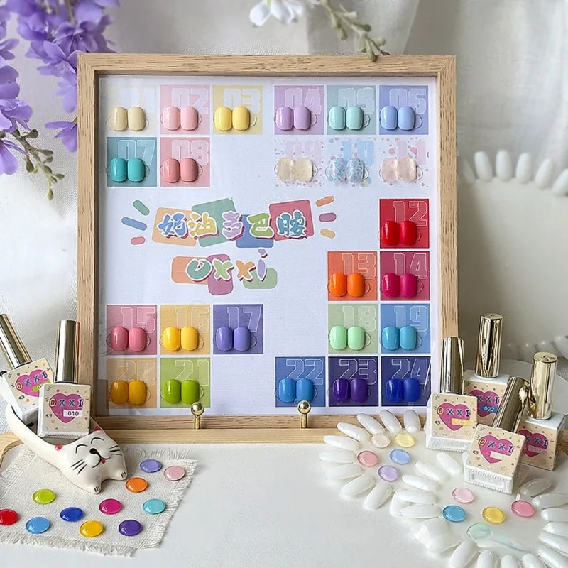 24 Colors Dopamine Gel Nail Polish Set 5ml Candy Solid Color Skin Brightening Semi Permanent Soak Off UV/LED Gel For Manicure