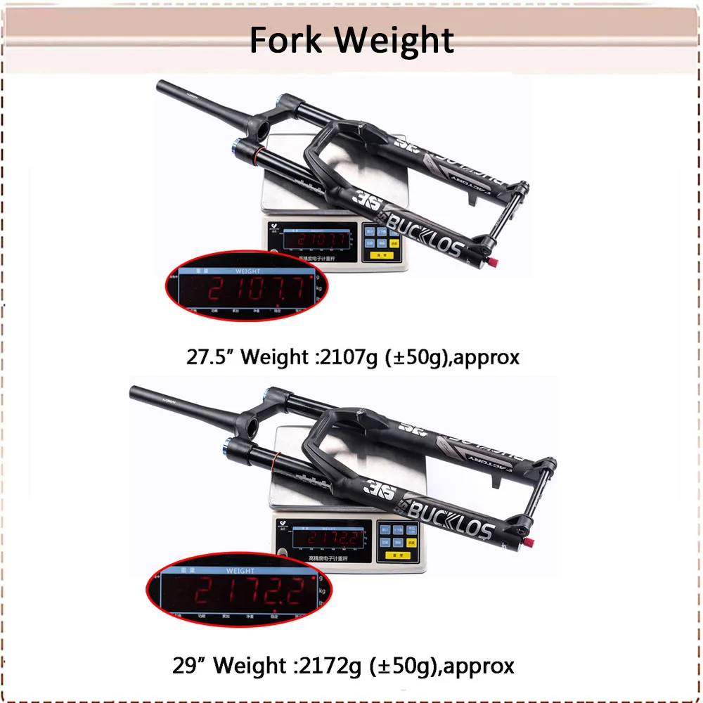 BUCKLOS Fahrradgabel 15*110mm Luftfederung DH-Gabel 27,5 Zoll 29 Zoll Steckachsen-Downhill-Bike-Gabeln Gerade/Konische Gabelrohre AM-Gabeln – Detail 9