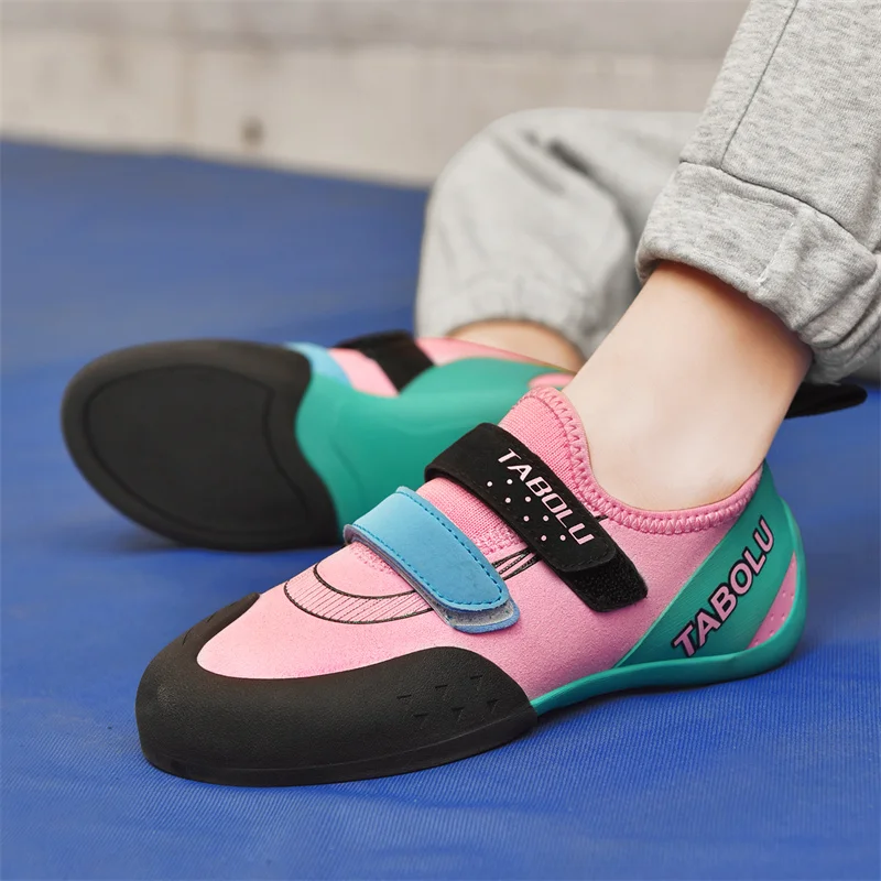 Rock-Climbing Shoes Boys Girls Indoor Outdoor Breathable Mesh Beginners Parent-child Rock-Climbing Bouldering Training Sneakers