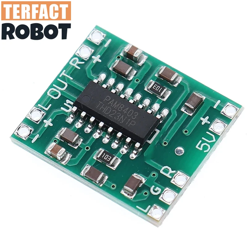 PAM8403 سوبر مضخم رقمي صغير مجلس 2*3 واط فئة D مضخم رقمي مجلس كفاءة 2.5 إلى 5 فولت USB امدادات الطاقة