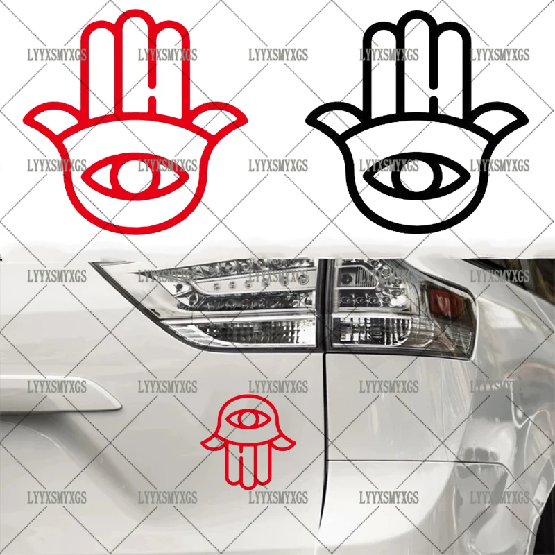 

Self-Adhesive Custom Off Road Hamsa Hand Car Stickers Waterproof Sunscreen Vinyl Decal PVC wholesale Car Accessories