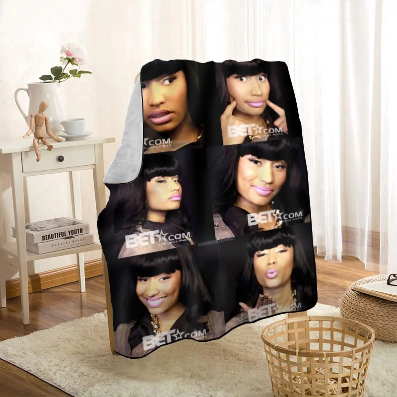 

New Arrival Nicki Minaj Blankets Printing Soft Blanket Throw On Home/Sofa/Bedding Portable Adult Travel Cover Blanket WJY11.22