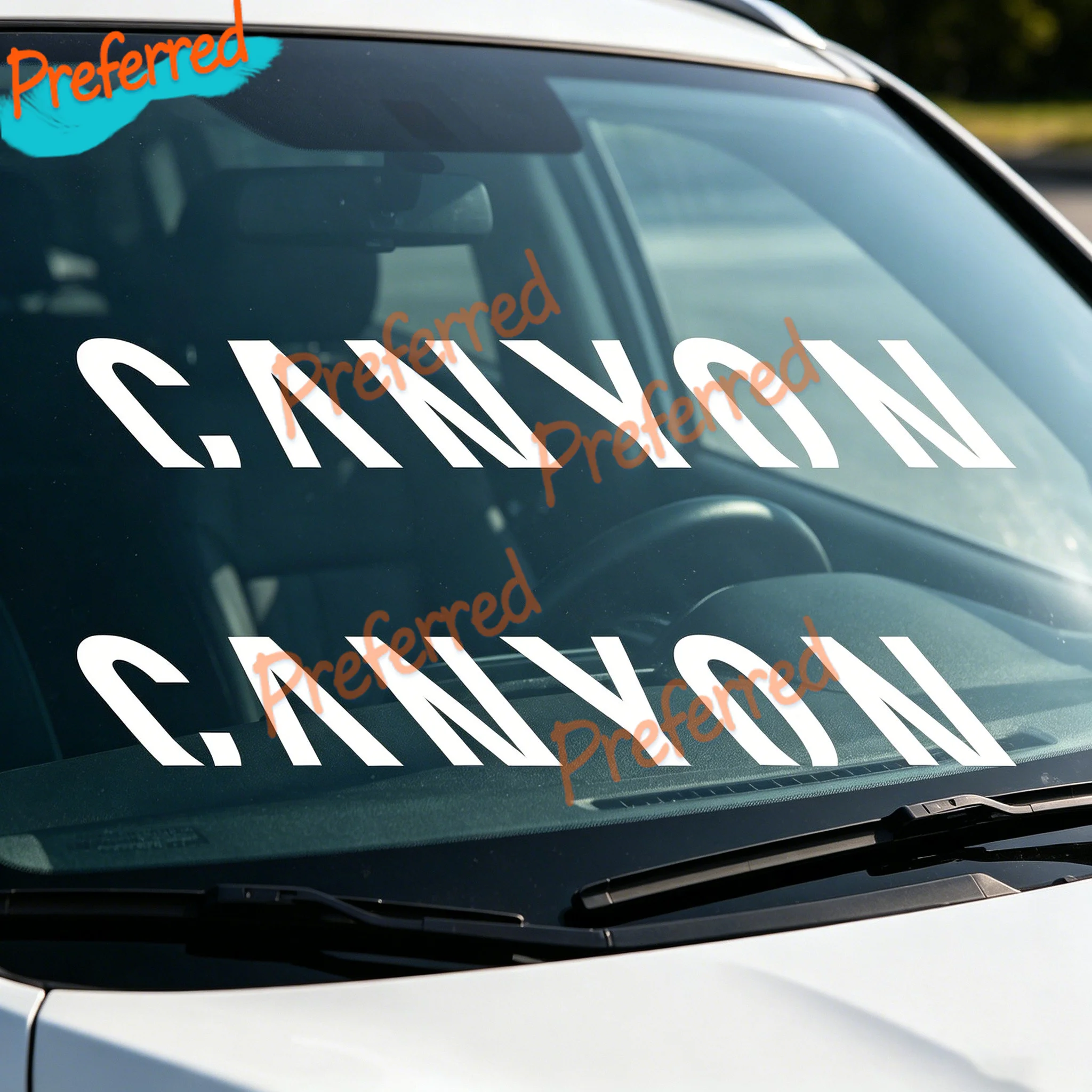 Canyon Logo Bike Sticker 2PCS Waterproof Vinyl Decal Custom Size No Background Bicycle Frame Helmet Glossy Decor