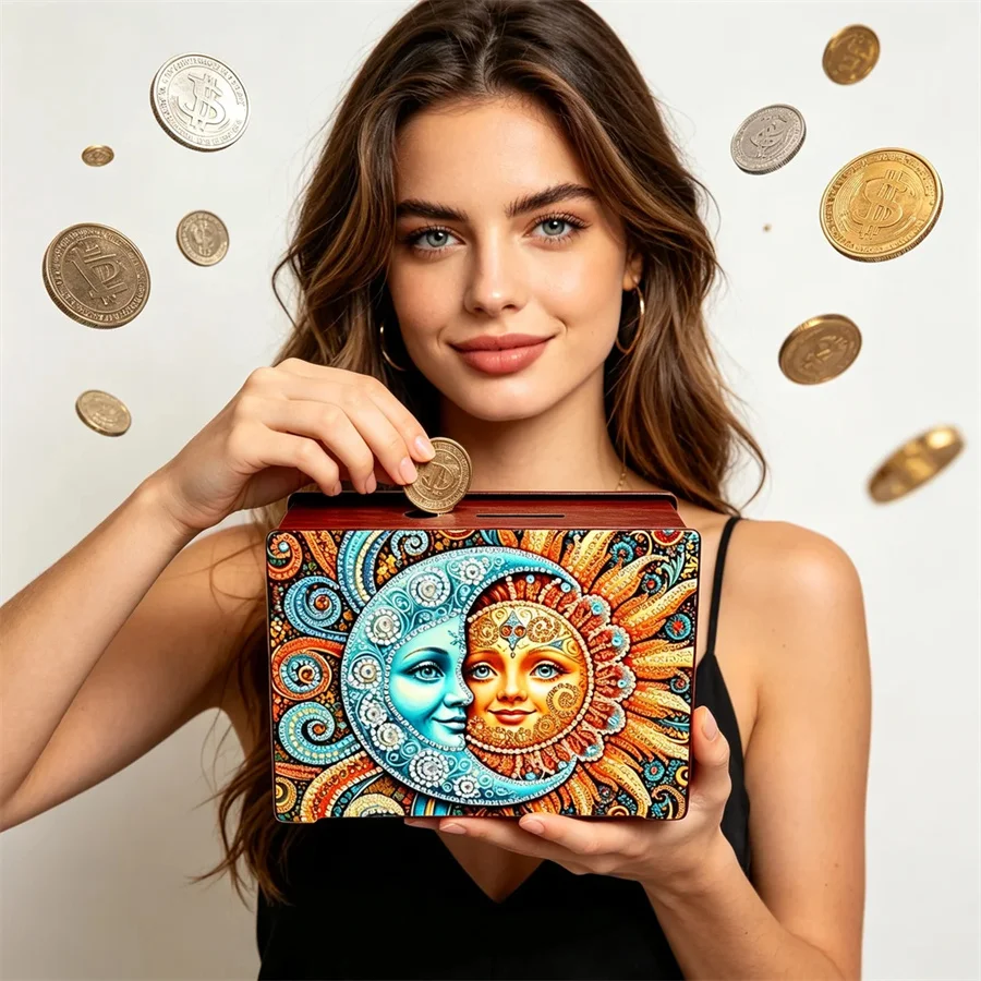 sun saving pot Coin bill money box Diamond Painting Kits for Adults gift DIY Crystal Rhinestone Art Craft Decor Supplies craft
