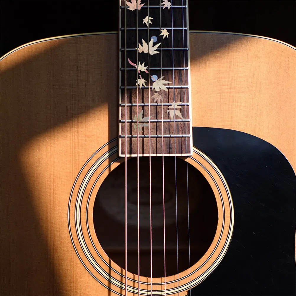 2Sheets Guitar Self-Adhesive Sticker Premium Paper Decorative Fretboard Decals Acoustic Electric Musical Instrument Vinyl Patch
